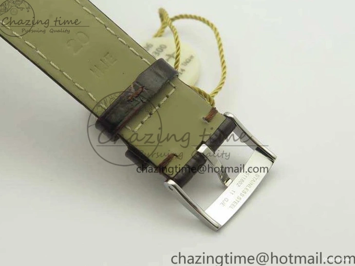 0119 FashionForward De Ville Prestige Real Power Reserve SS TW 1:1 Best Edition White Dial SS Markers On Leather Strap A 8095